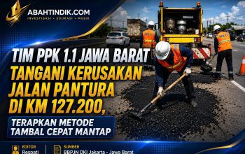 Tim PPK 1.1 Jawa Barat Tangani Kerusakan Jalan Pantura di KM 127.200, Terapkan Metode Tambal Cepat Mantap