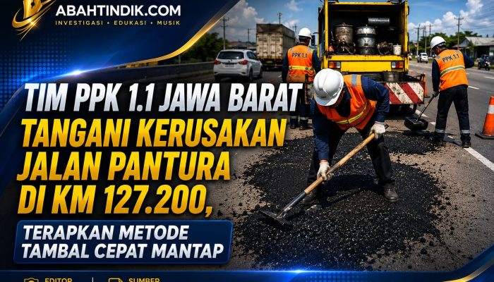 Tim PPK 1.1 Jawa Barat Tangani Kerusakan Jalan Pantura di KM 127.200, Terapkan Metode Tambal Cepat Mantap