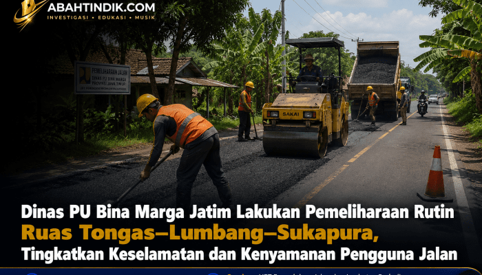 Dinas PU Bina Marga Jatim Lakukan Pemeliharaan Rutin Ruas Tongas–Lumbang–Sukapura, Tingkatkan Keselamatan dan Kenyamanan Pengguna Jalan