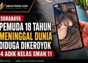 Pemuda di Surabaya Meninggal Diduga Akibat Dikeroyok Empat Adik Kelas, Polisi Amankan Terduga Pelaku