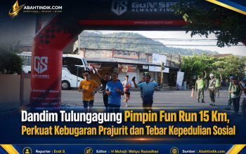 Dandim Tulungagung Pimpin Fun Run 15 Km, Perkuat Kebugaran Prajurit dan Tebar Kepedulian Sosial