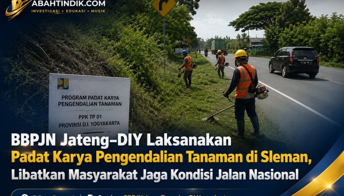 BBPJN Jateng–DIY Laksanakan Padat Karya Pengendalian Tanaman di Sleman, Libatkan Masyarakat Jaga Kondisi Jalan Nasional