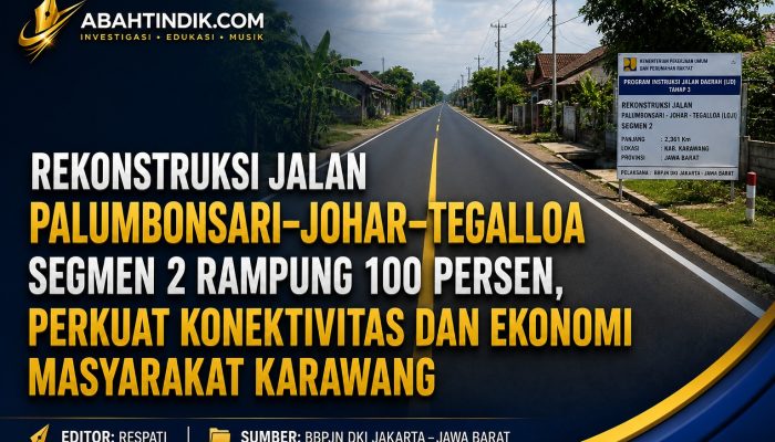 Rekonstruksi Jalan Palumbonsari–Johar–Tegalloa Segmen 2 Rampung 100 Persen, Perkuat Konektivitas dan Ekonomi Masyarakat Karawang