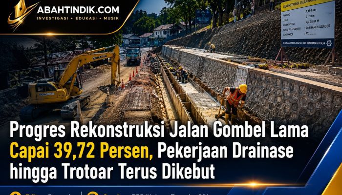 Progres Rekonstruksi Jalan Gombel Lama Capai 39,72 Persen, Pekerjaan Drainase hingga Trotoar Terus Dikebut