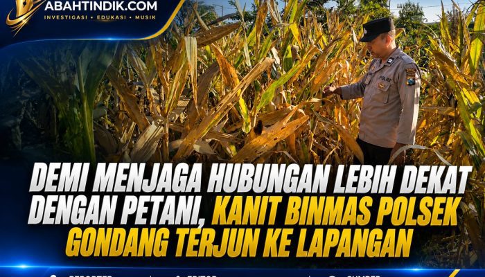 Demi Menjaga Hubungan Lebih Dekat dengan Petani, Kanit Binmas Polsek Gondang Terjun ke Lapangan
