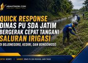 Quick Response Dinas PU SDA Jatim Bergerak Cepat Tangani Saluran Irigasi di Bojonegoro, Kediri, dan Bondowoso