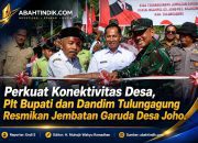 Perkuat Konektivitas Desa, Plt Bupati dan Dandim Tulungagung Resmikan Jembatan Garuda Desa Joho