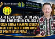 Expo Konstruksi Jatim 2026 Jadi Laboratorium Kebijakan, Forum Lintas Rekanan Usulkan Hasil Expo Jadi Rekomendasi ke Pemerintah Pusat