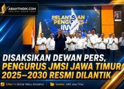 Disaksikan Dewan Pers, Pengurus JMSI Jawa Timur 2025–2030 Resmi Dilantik, Dorong Profesionalisme Media Siber