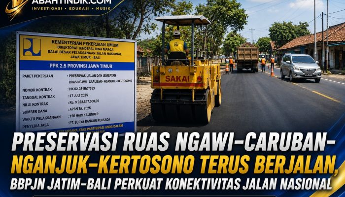 Preservasi Ruas Ngawi–Caruban–Nganjuk–Kertosono Terus Berjalan, BBPJN Jatim–Bali Perkuat Konektivitas Jalan Nasional