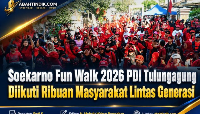 Soekarno Fun Walk 2026 PDI Tulungagung Diikuti Ribuan Masyarakat Lintas Generasi