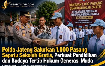 Polda Jateng Salurkan 1.000 Pasang Sepatu Sekolah Gratis, Perkuat Pendidikan dan Budaya Tertib Hukum Generasi Muda