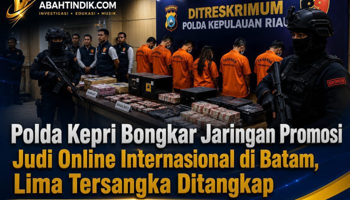 Polda Kepri Bongkar Jaringan Promosi Judi Online Internasional di Batam, Lima Tersangka Ditangkap