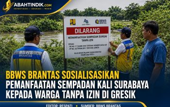 BBWS Brantas Sosialisasikan Pemanfaatan Sempadan Kali Surabaya kepada Warga Tanpa Izin di Gresik