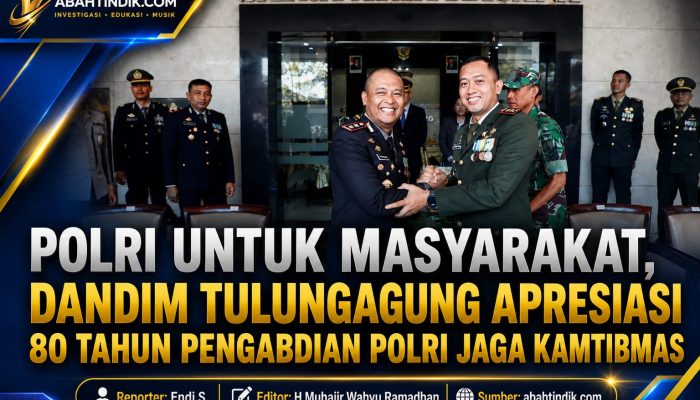 Polri untuk Masyarakat, Dandim Tulungagung Apresiasi 80 Tahun Pengabdian Polri Jaga Kamtibmas