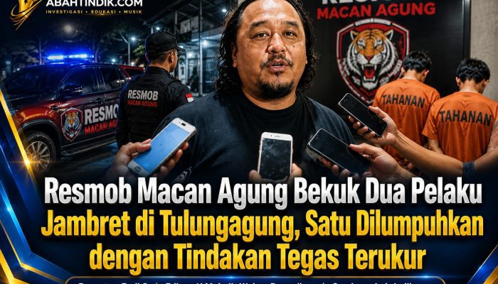 Resmob Macan Agung Bekuk Dua Pelaku Jambret di Tulungagung, Satu Dilumpuhkan dengan Tindakan Tegas Terukur