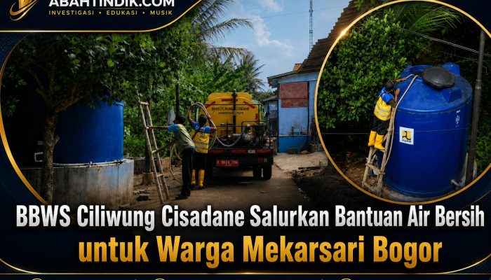 BBWS Ciliwung Cisadane Salurkan Bantuan Air Bersih untuk Warga Mekarsari Bogor