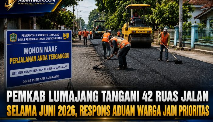 Pemkab Lumajang Tangani 42 Ruas Jalan Selama Juni 2026, Respons Aduan Warga Jadi Prioritas