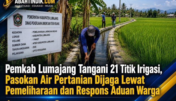 Pemkab Lumajang Tangani 21 Titik Irigasi, Pasokan Air Pertanian Dijaga Lewat Pemeliharaan dan Respons Aduan Warga