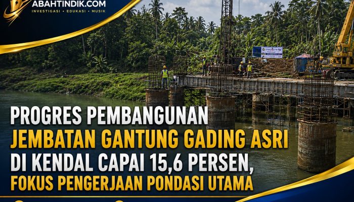 Progres Pembangunan Jembatan Gantung Gading Asri di Kendal Capai 15,6 Persen, Fokus Pengerjaan Pondasi Utama