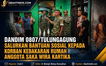 Dandim 0807/Tulungagung Salurkan Bantuan Sosial kepada Korban Kebakaran Rumah Anggota Saka Wira Kartika