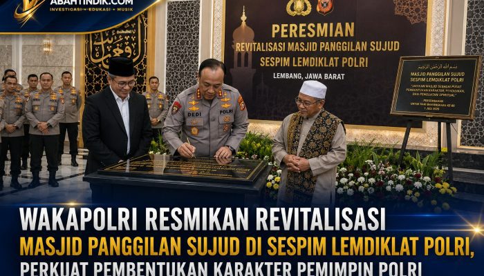 Wakapolri Resmikan Revitalisasi Masjid Panggilan Sujud di Sespim Lemdiklat Polri, Perkuat Pembentukan Karakter Pemimpin Polri