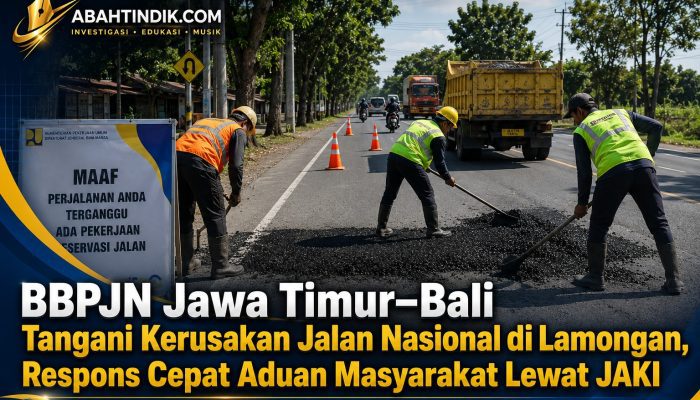 BBPJN Jawa Timur–Bali Tangani Kerusakan Jalan Nasional di Lamongan, Respons Cepat Aduan Masyarakat Lewat JAKI