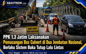 PPK 1.3 Jatim Laksanakan Pemasangan Box Culvert di Dua Jembatan Nasional, Berlaku Sistem Buka Tutup Lalu Lintas