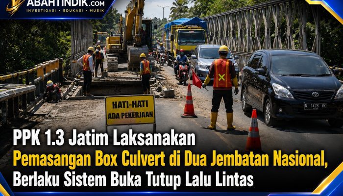 PPK 1.3 Jatim Laksanakan Pemasangan Box Culvert di Dua Jembatan Nasional, Berlaku Sistem Buka Tutup Lalu Lintas