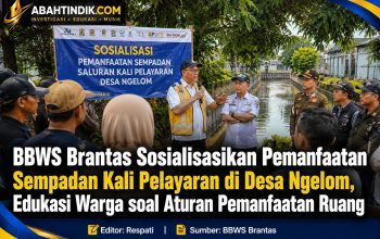 BBWS Brantas Sosialisasikan Pemanfaatan Sempadan Kali Pelayaran di Desa Ngelom, Edukasi Warga soal Aturan Pemanfaatan Ruang