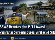 BBWS Brantas dan PJT I Awasi Pemanfaatan Sempadan Sungai Surabaya di Sidoarjo