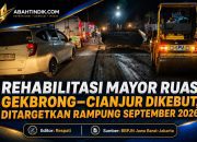 Rehabilitasi Mayor Ruas Gekbrong–Cianjur Dikebut, Ditargetkan Rampung September 2026