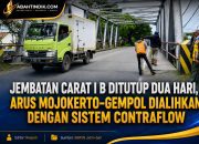 Jembatan Carat I B Ditutup Dua Hari, Arus Mojokerto–Gempol Dialihkan dengan Sistem Contraflow