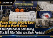 Polres Metro Jakarta Barat Bongkar Pabrik Gelap Karisoprodol di Semarang, Sita 308 Ribu Tablet dan Mesin Produksi
