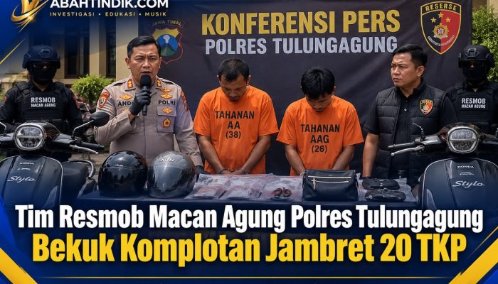 Resmob Macan Agung Polres Tulungagung Bekuk Komplotan Jambret 20 TKP