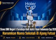 Siswa SMK Negeri 5 Surabaya Raih Juara I Haier Indonesia Cup 2026, Harumkan Nama Sekolah di Ajang Futsal