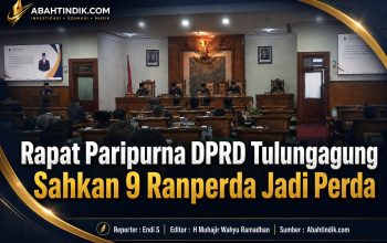 Rapat Paripurna DPRD Tulungagung Sahkan 9 Ranperda Jadi Perda