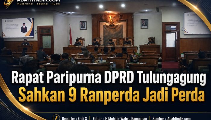 Rapat Paripurna DPRD Tulungagung Sahkan 9 Ranperda Jadi Perda