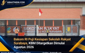 Bakom RI Puji Kesiapan Sekolah Rakyat Surabaya, KBM Ditargetkan Dimulai Agustus 2026