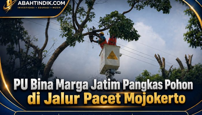PU Bina Marga Jatim Pangkas Pohon di Jalur Pacet Mojokerto
