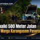 Perbaiki 500 Meter Jalan Vital Warga Karangasem Pasuruan