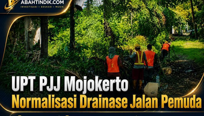 UPT PJJ Mojokerto Normalisasi Drainase Jalan Pemuda