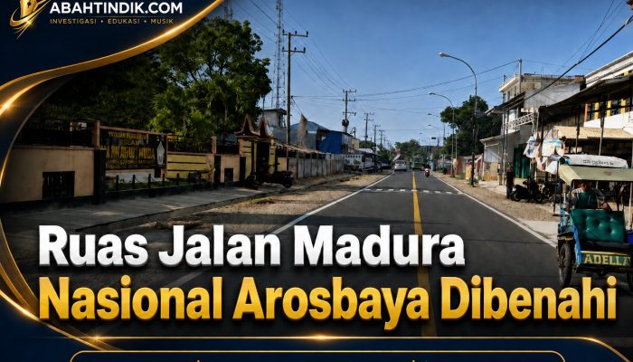 Ruas Jalan Madura Nasional Arosbaya Dibenahi