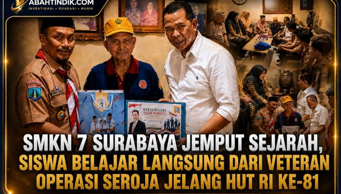 SMKN 7 Surabaya Jemput Sejarah, Siswa Belajar Langsung dari Veteran Operasi Seroja Jelang HUT RI ke-81
