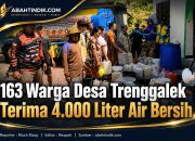 163 Warga Desa Trenggalek Terima 4.000 Liter Air Bersih