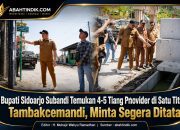 Bupati Sidoarjo Subandi Temukan 4-5 Tiang Provider di Satu Titik Tambakcemandi, Minta Segera Ditata