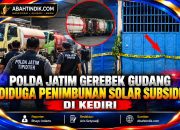 Polda Jatim Gerebek Gudang Diduga Penimbunan Solar Subsidi di Kediri