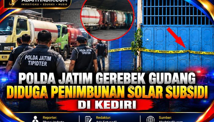 Polda Jatim Gerebek Gudang Diduga Penimbunan Solar Subsidi di Kediri