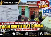 14 Konsumen Perumahan di Sidoarjo Tagih Sertifikat Rumah, Pengembang Diduga Agunkan Tanah