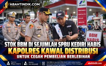 Stok BBM di Sejumlah SPBU Kediri Habis, Kapolres Kawal Distribusi untuk Cegah Pembelian Berlebihan
